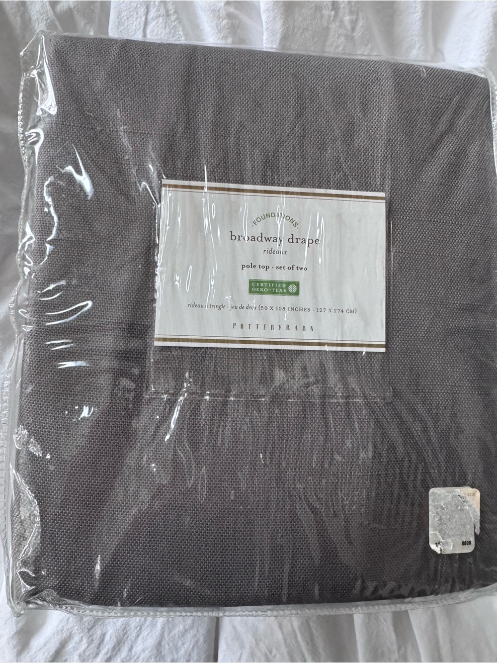 Pottery Barn Broadway Drape Pole Top - Charcoal Gray